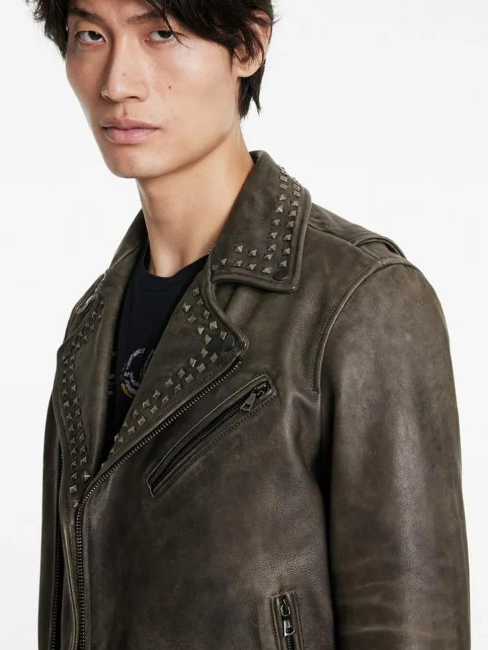 Hot John Varvatos ALICE COOPER LEATHER BIKER ASH