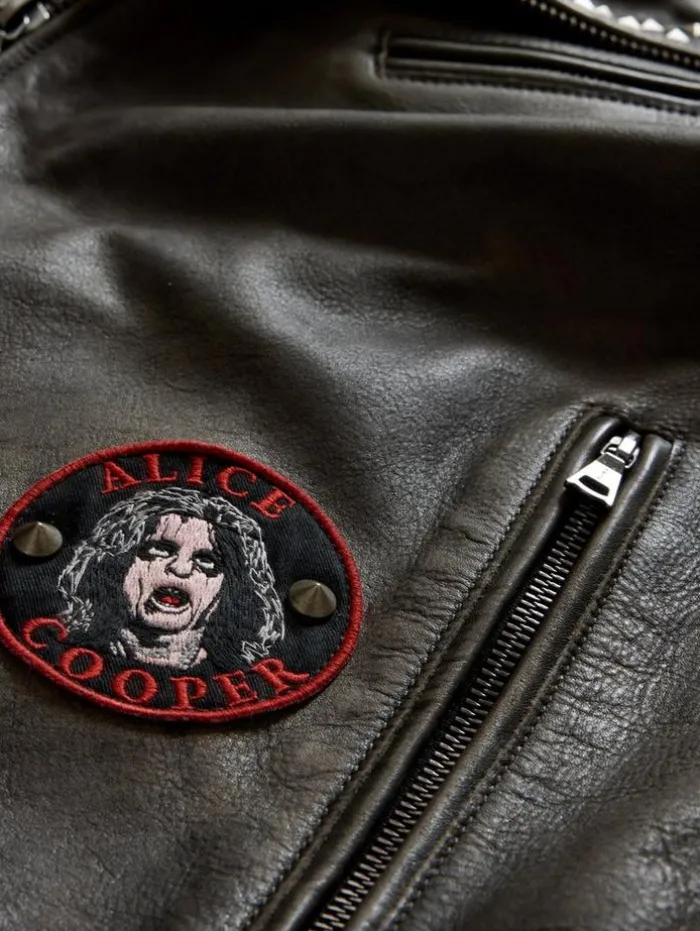 Hot John Varvatos ALICE COOPER LEATHER BIKER ASH