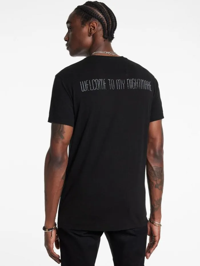 Cheap John Varvatos ALICE COOPER TOP HAT TEE BLACK