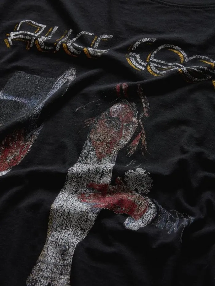 Cheap John Varvatos ALICE COOPER TOP HAT TEE BLACK