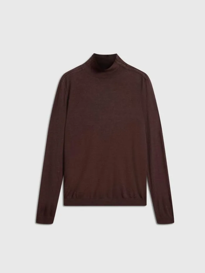 Flash Sale John Varvatos ALONTE MOCK NECK CHOCOLATE