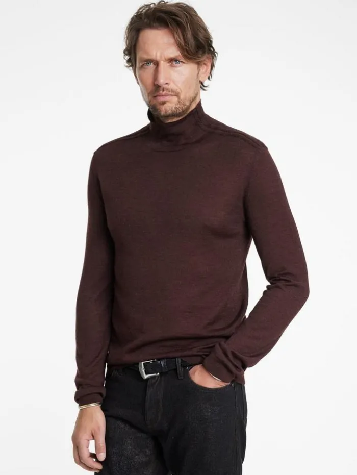 Flash Sale John Varvatos ALONTE MOCK NECK CHOCOLATE