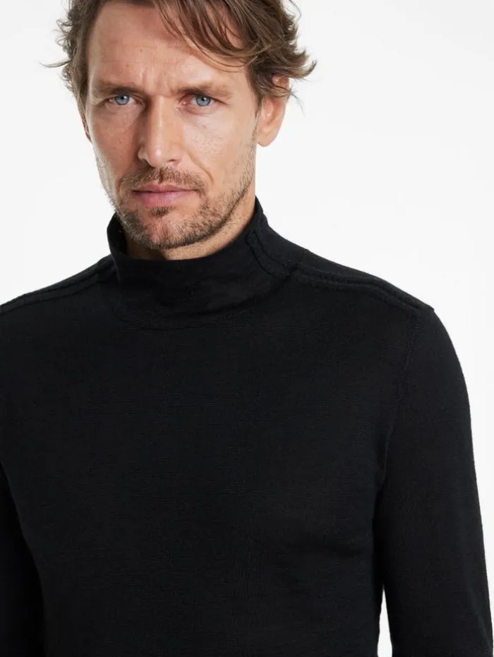 Clearance John Varvatos ALONTE MOCK NECK BLACK