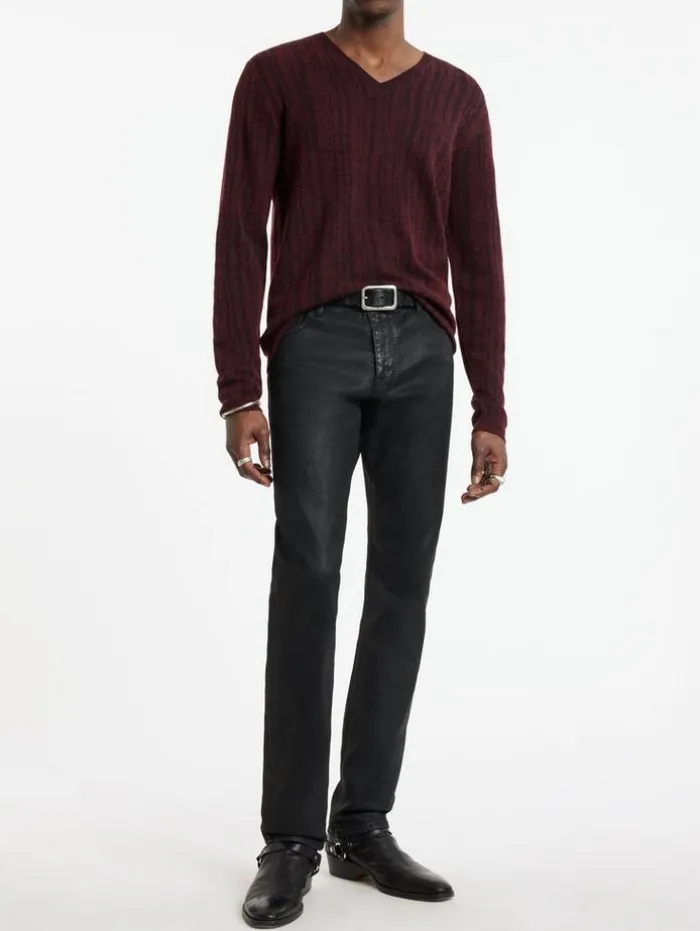New John Varvatos BANDERA V-NECK Merlot