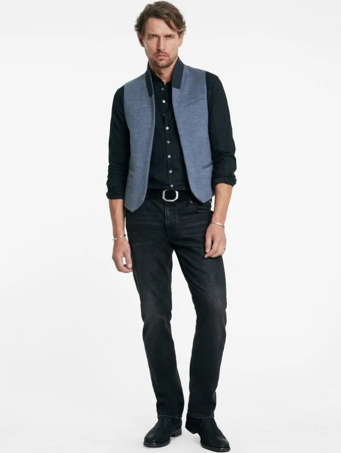 Store John Varvatos BELTON VEST POWDERBLUE