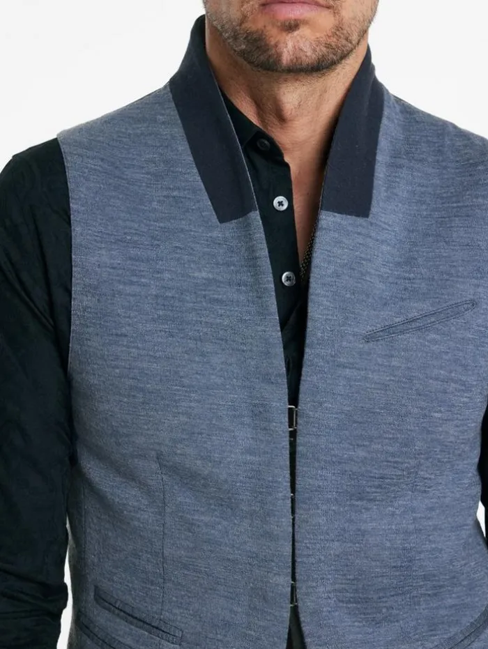 Store John Varvatos BELTON VEST POWDERBLUE