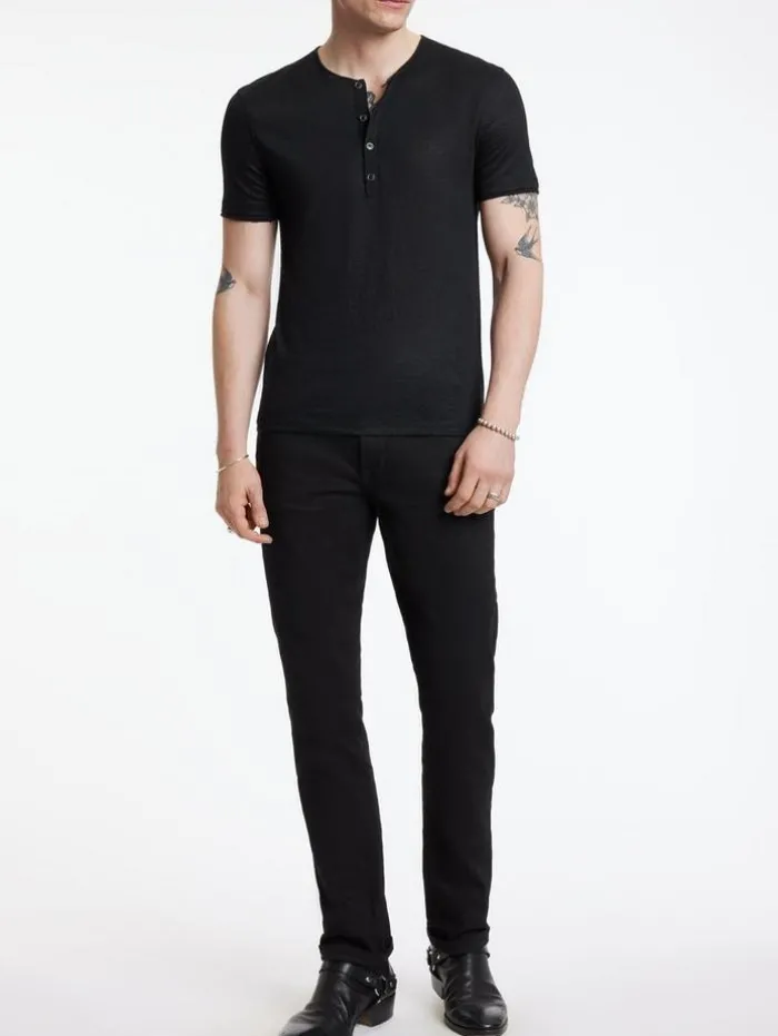 Outlet John Varvatos BLEEKER HENLEY BLACK