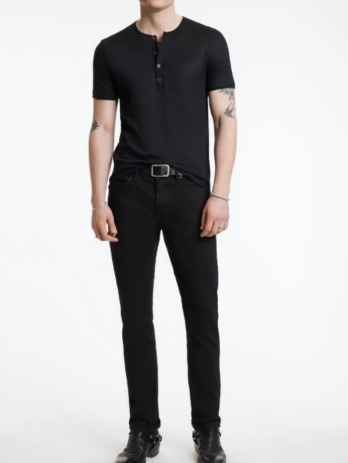 Outlet John Varvatos BLEEKER HENLEY BLACK