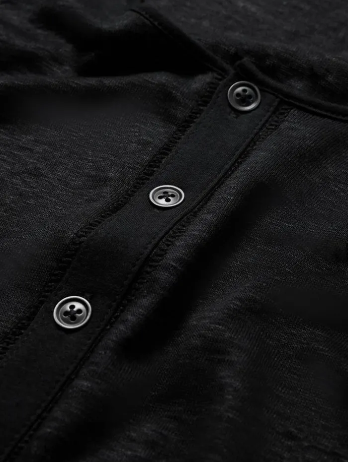 Outlet John Varvatos BLEEKER HENLEY BLACK