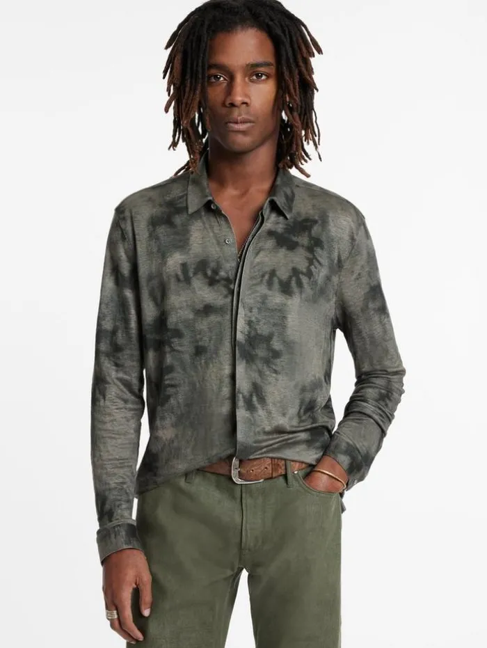 Store John Varvatos CAMELLIA SHIRT ARSENIC