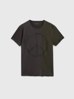 Cheap John Varvatos CHAIN PEACE TEE CHARCOAL