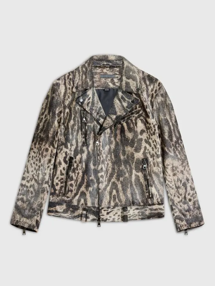 Outlet John Varvatos CHELSEA BIKER JACKET SMOKEDPEARLGREY