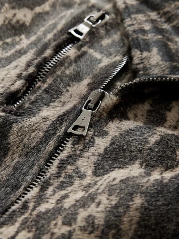 Outlet John Varvatos CHELSEA BIKER JACKET SMOKEDPEARLGREY