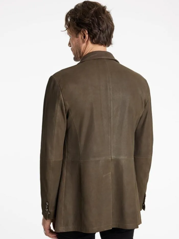 Best Sale John Varvatos CUT-AWAY DOUBLE BREASTED COAT TWINEBROWN