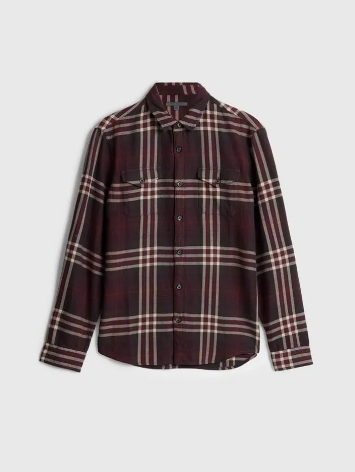 Discount John Varvatos DALE SHIRT Merlot