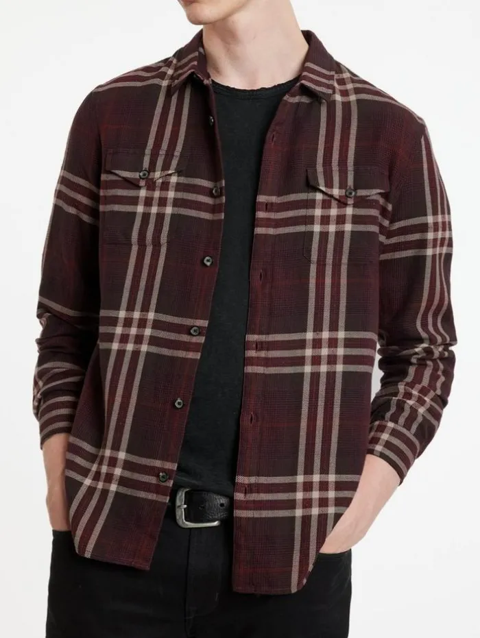 Discount John Varvatos DALE SHIRT Merlot