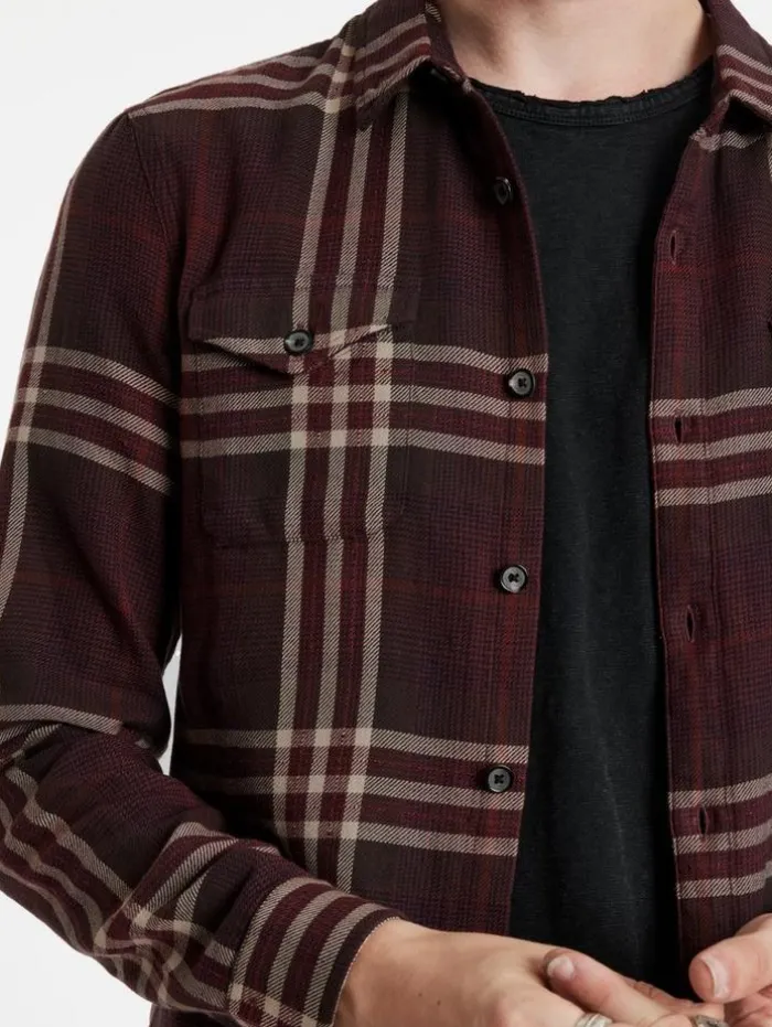 Discount John Varvatos DALE SHIRT Merlot