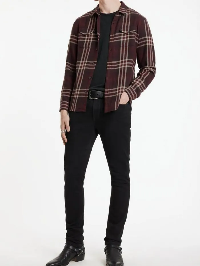 Discount John Varvatos DALE SHIRT Merlot