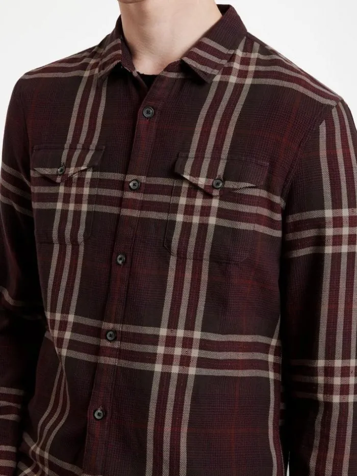 Discount John Varvatos DALE SHIRT Merlot