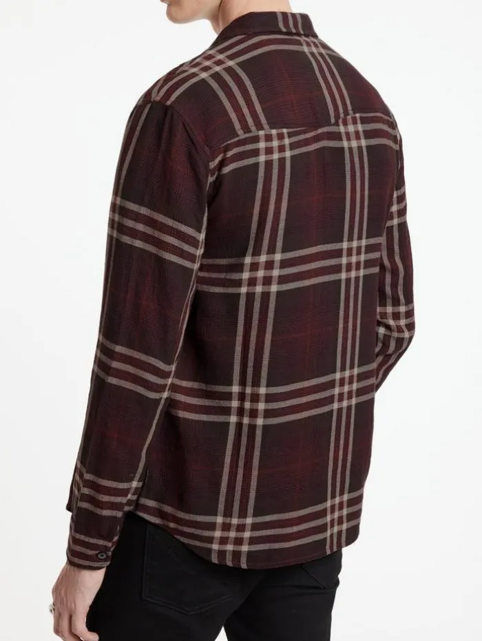 Discount John Varvatos DALE SHIRT Merlot