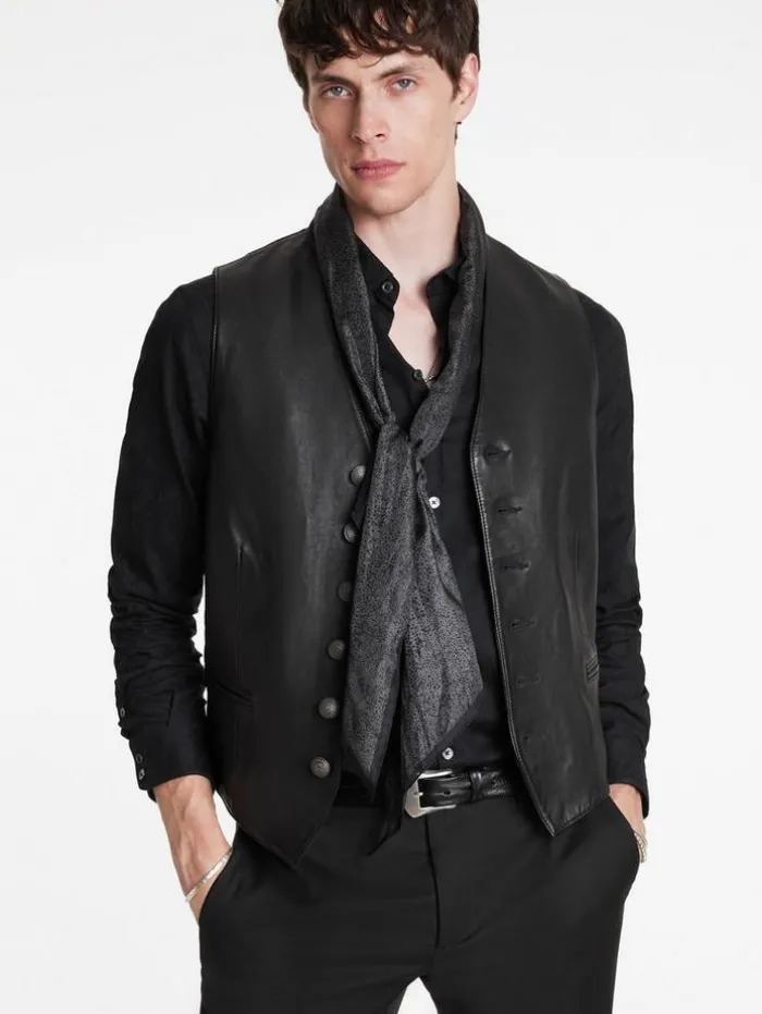 Fashion John Varvatos DICKIE SCARF CARBON