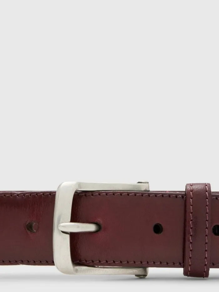 Hot John Varvatos DRESS BELT BURGUNDY