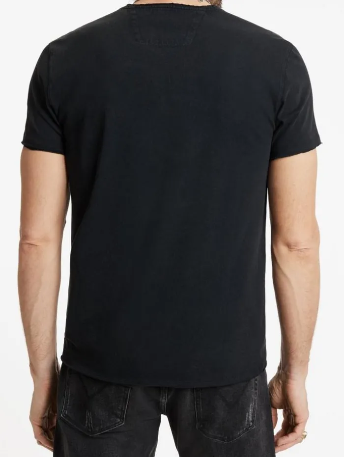Best Sale John Varvatos EMBROIDERED SKULL TEE BLACK