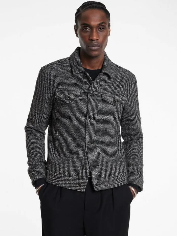 New John Varvatos EVANS JACKET BLACK/WHITE