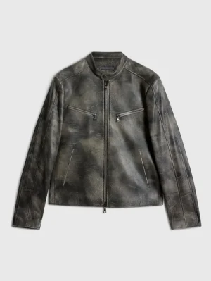 Outlet John Varvatos KEELER RACER JACKET CARBON