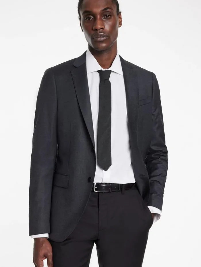 Store John Varvatos LEONE SLIM TIE DKSTEELHTR