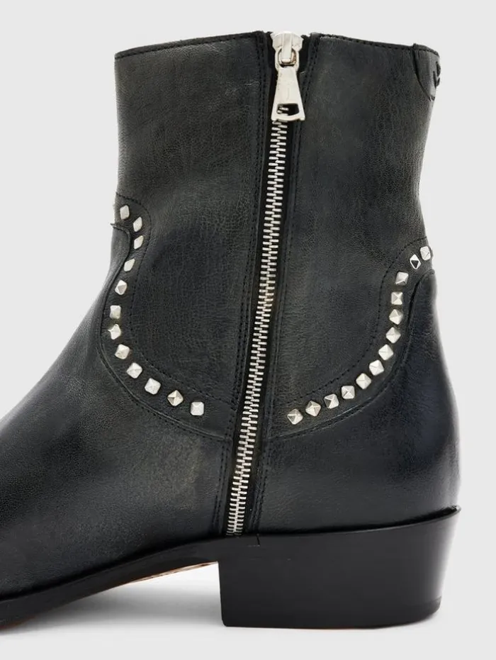 Discount John Varvatos LUDLOW STUDDED BOOT BLACK