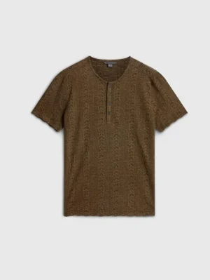 Shop John Varvatos MADOC HENLEY CHOCOLATE
