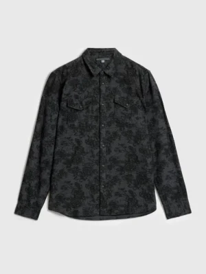 Best John Varvatos MARSHALL WESTERN SHIRT CONCRETEGRE