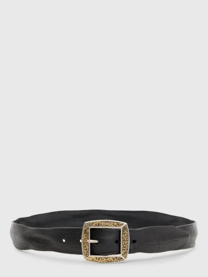 New John Varvatos MERCER FILIGREE BELT BLACK