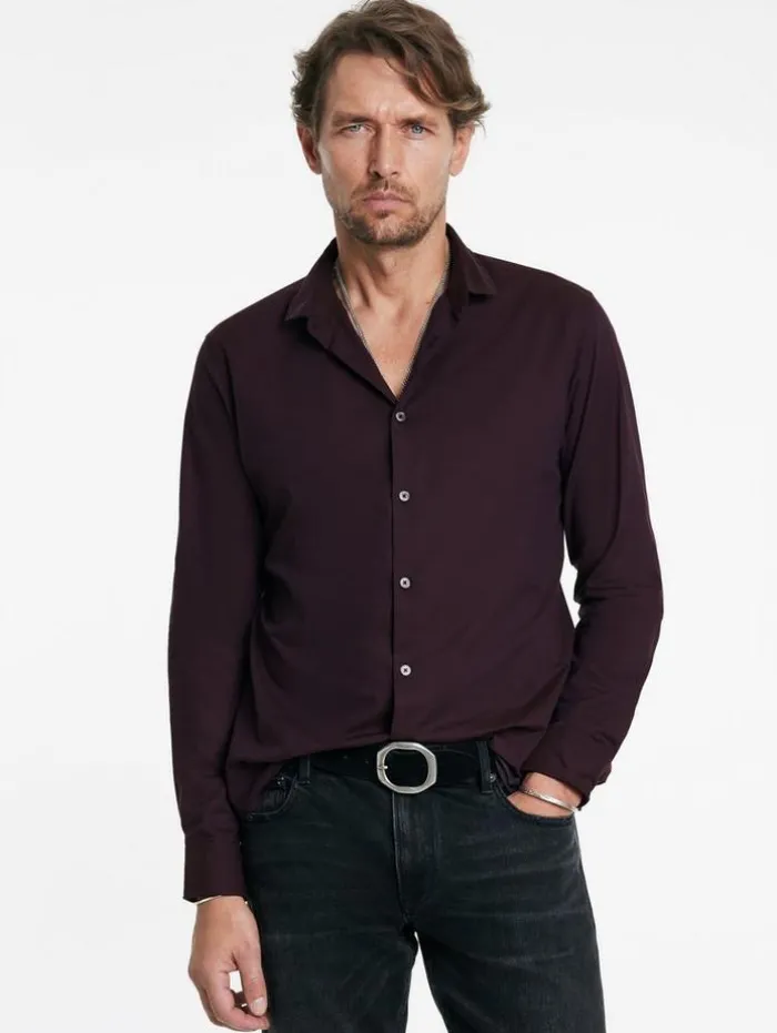 Best Sale John Varvatos ORCHARD SHIRT DARKPLUM
