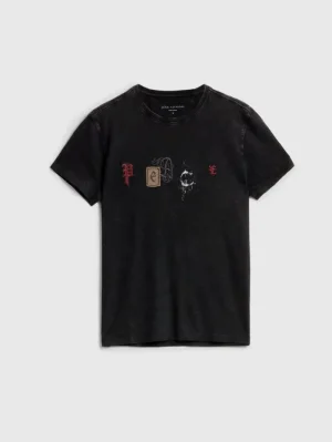 Store John Varvatos PEACE EMBELLISHED TEE BLACK