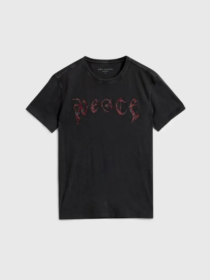 Sale John Varvatos PEACE TEE CHARCOAL