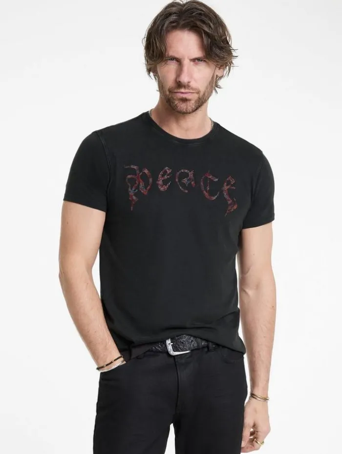 Sale John Varvatos PEACE TEE CHARCOAL