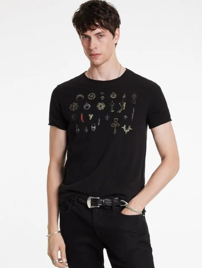 Sale John Varvatos PENDANTS TEE BLACK