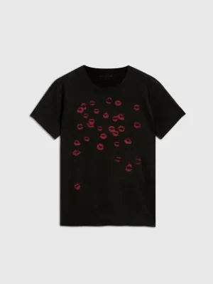 Shop John Varvatos PUCKER TEE BLACK
