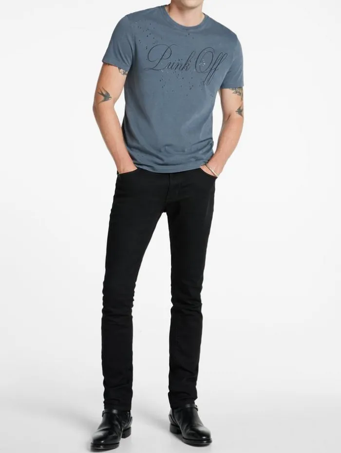 Flash Sale John Varvatos PUNK OFF TEE DKSTEELHTR