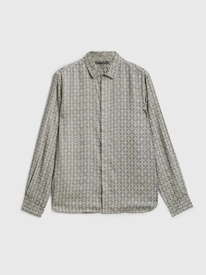 Shop John Varvatos RODNEY SHIRT GREY/TAN
