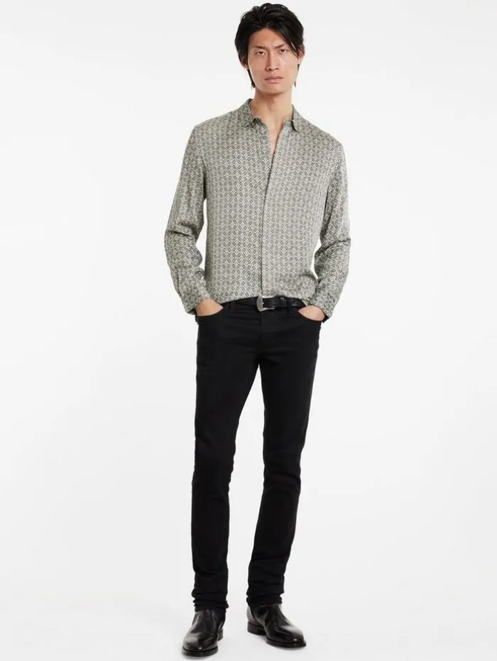 Shop John Varvatos RODNEY SHIRT GREY/TAN
