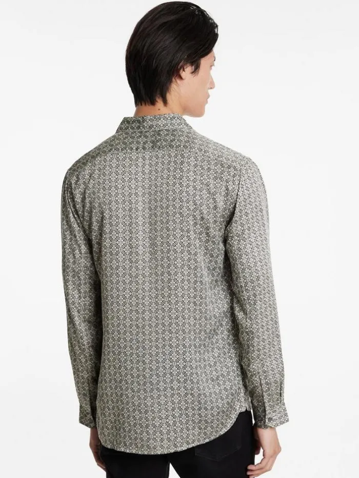 Shop John Varvatos RODNEY SHIRT GREY/TAN