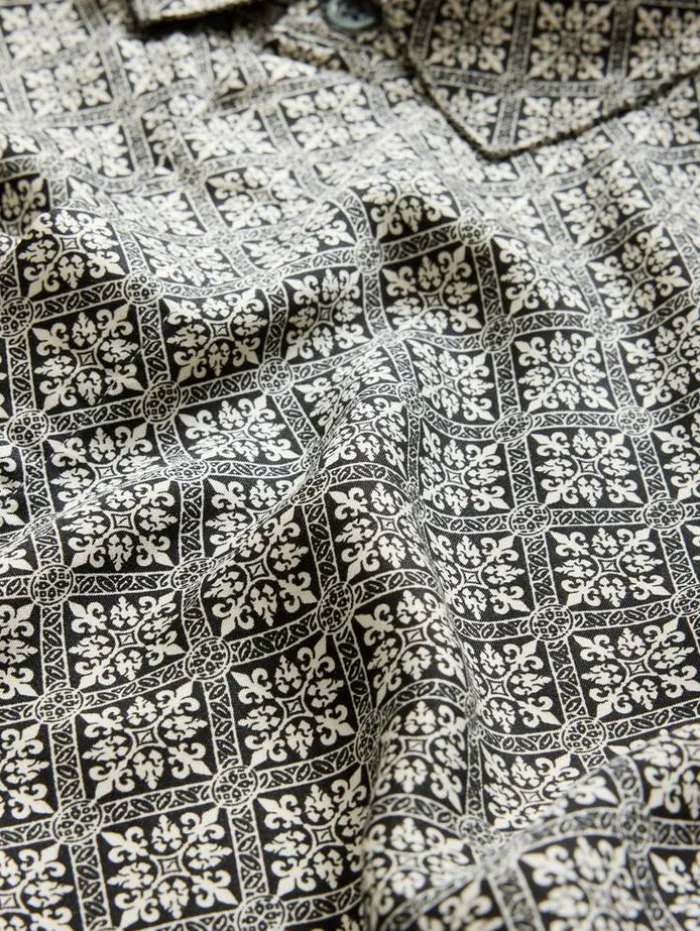 Shop John Varvatos RODNEY SHIRT GREY/TAN