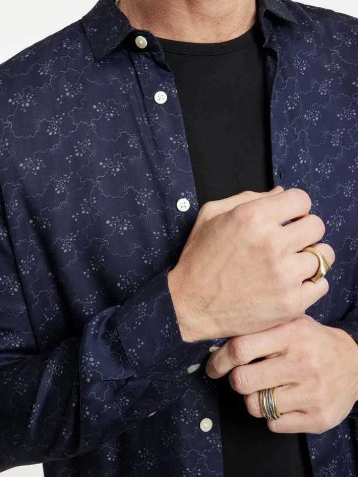 Best Sale John Varvatos ROSS SHIRT TWILIGHT