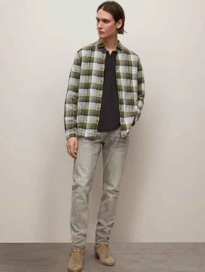 Fashion John Varvatos ROSS SHIRT BOTTLEGREEN