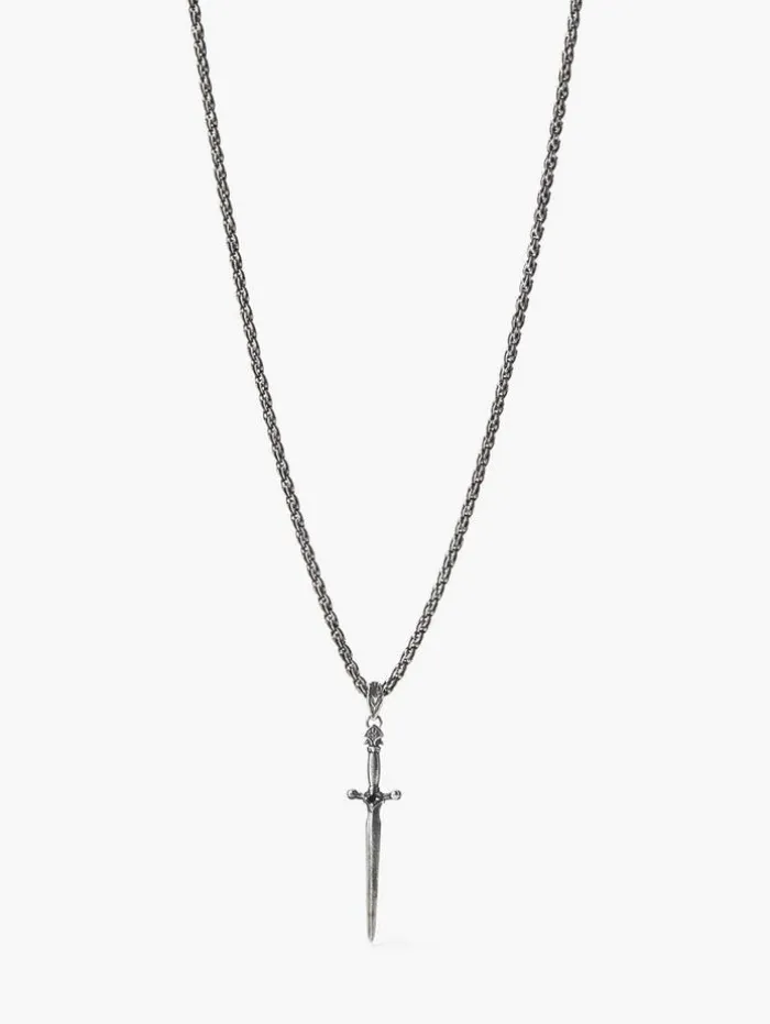 Discount John Varvatos DAGGER NECKLACE SILVER