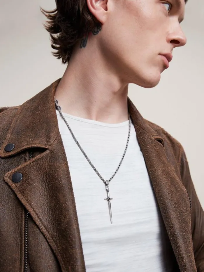 Discount John Varvatos DAGGER NECKLACE SILVER