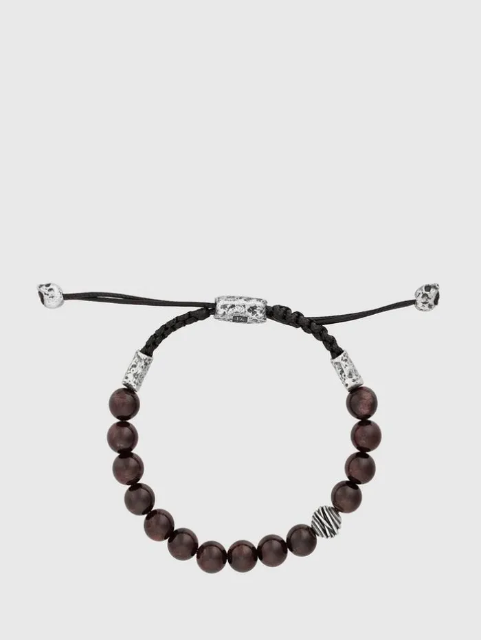 Cheap John Varvatos SINGLE-STRAND BEADED BRACELET SILVER